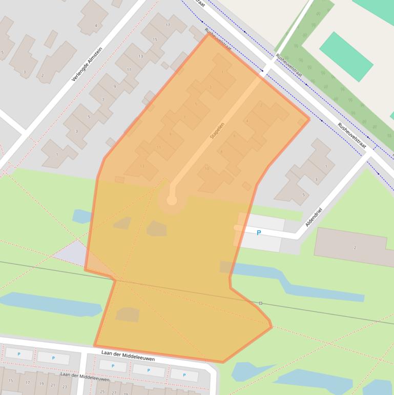 Kaart van postcodegebied 5346JX.