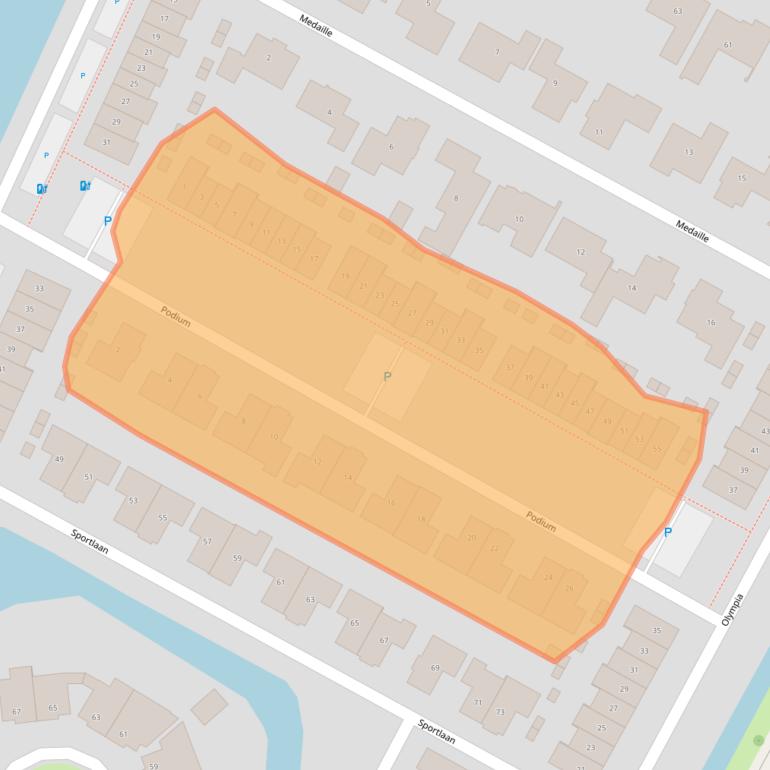 Kaart van postcodegebied 5346KW.