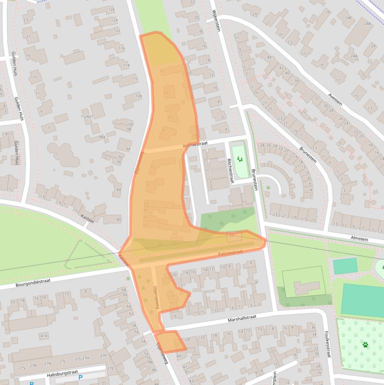 Kaart van postcodegebied 5346SP.