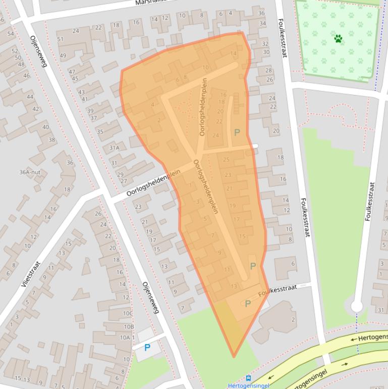 Kaart van postcodegebied 5346SZ.