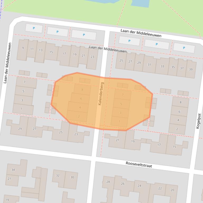 Kaart van postcodegebied 5346TN.