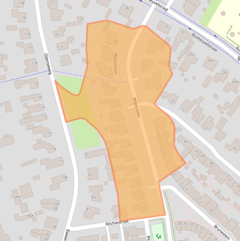 Kaart van postcodegebied 5346TS.