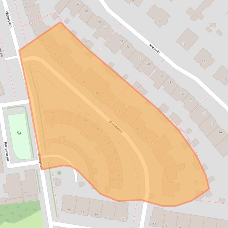 Kaart van postcodegebied 5346TT.