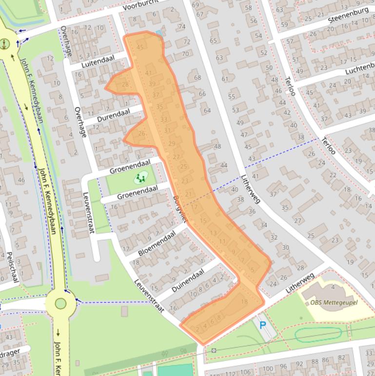 Kaart van postcodegebied 5346XD.