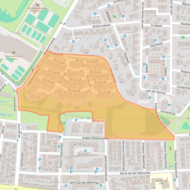 Kaart van postcodegebied 5347JA.