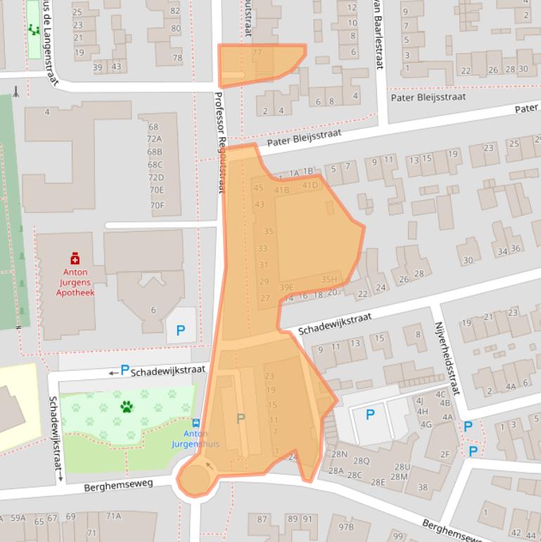 Kaart van postcodegebied 5348AA.