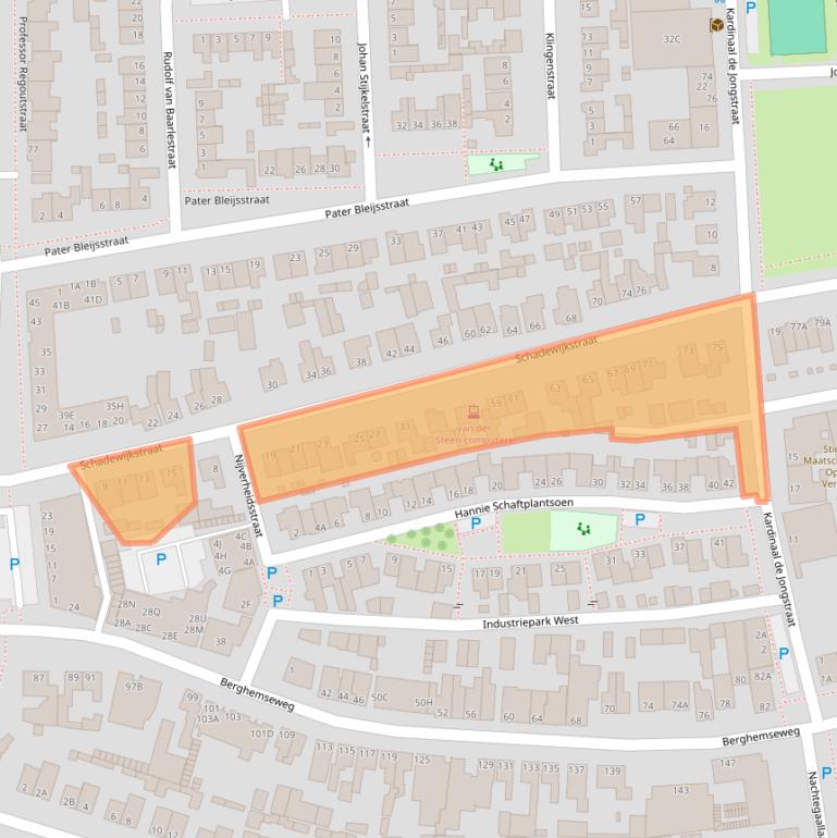 Kaart van postcodegebied 5348BA.