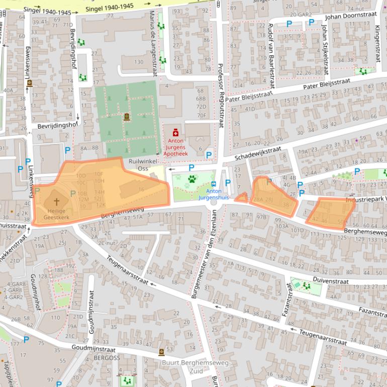 Kaart van postcodegebied 5348CJ.
