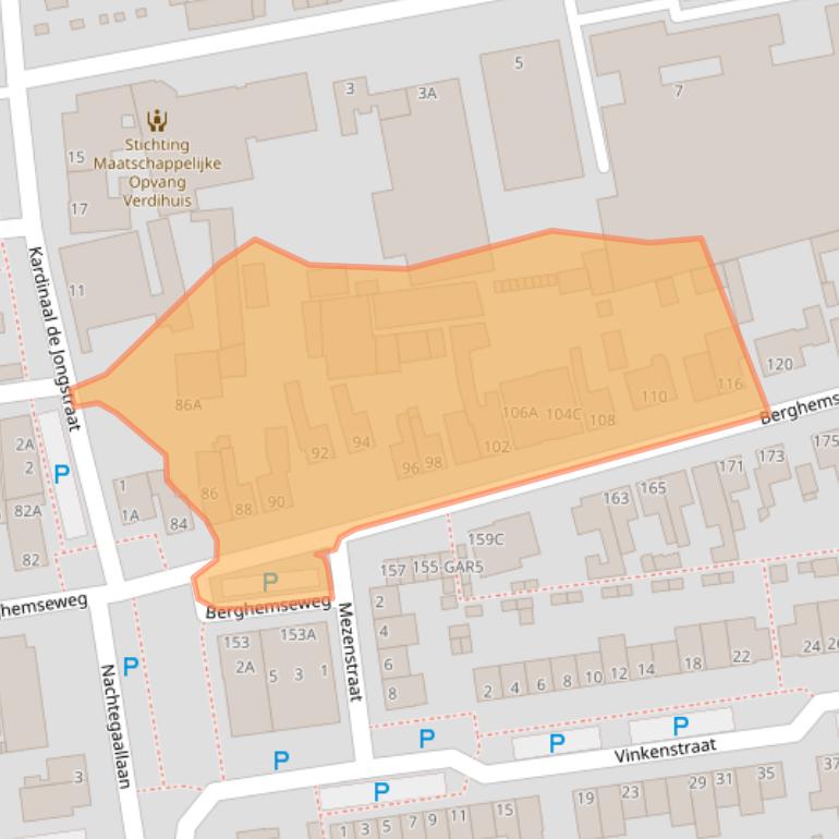 Kaart van postcodegebied 5348CL.