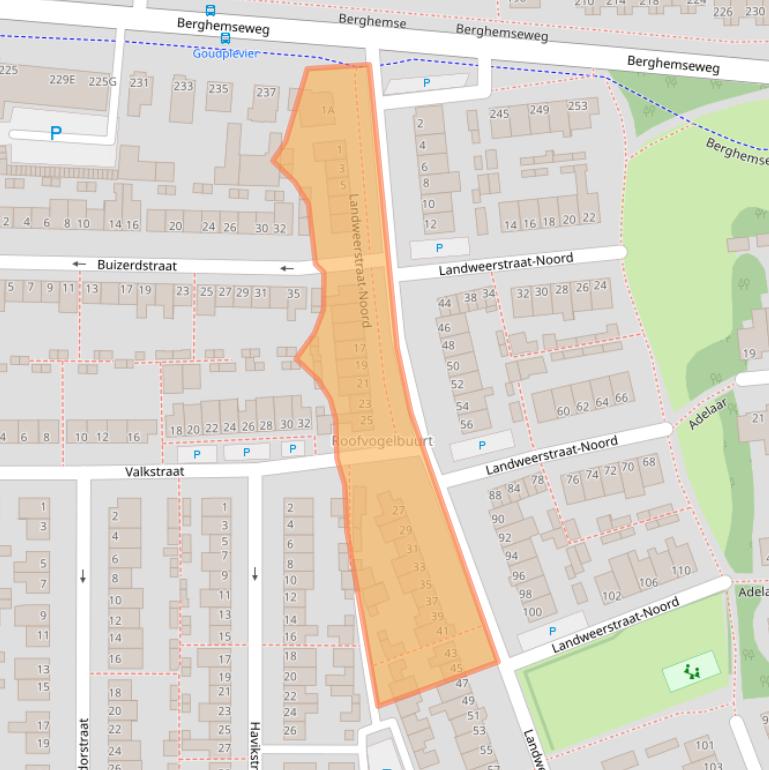 Kaart van postcodegebied 5348EA.