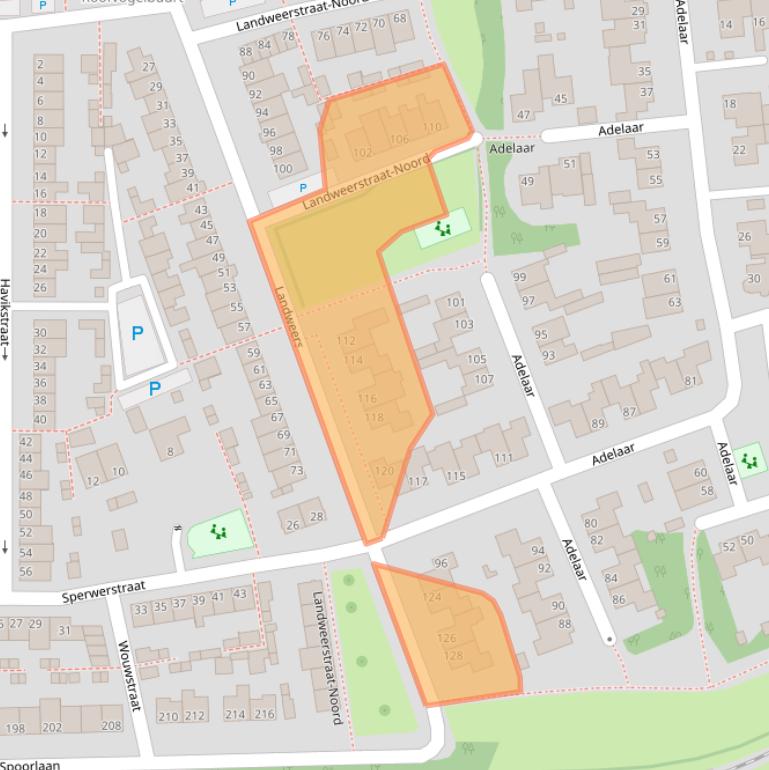 Kaart van postcodegebied 5348EE.