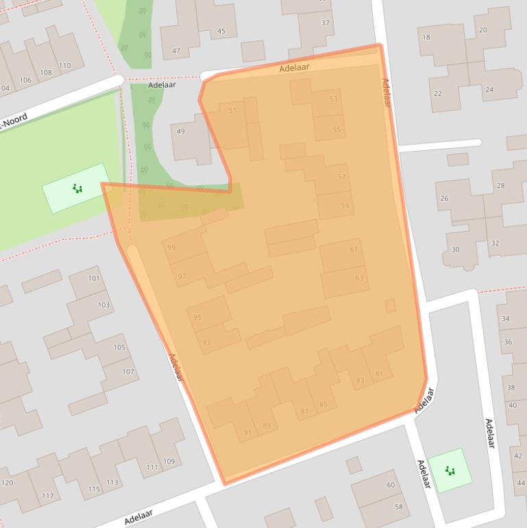 Kaart van postcodegebied 5348EH.