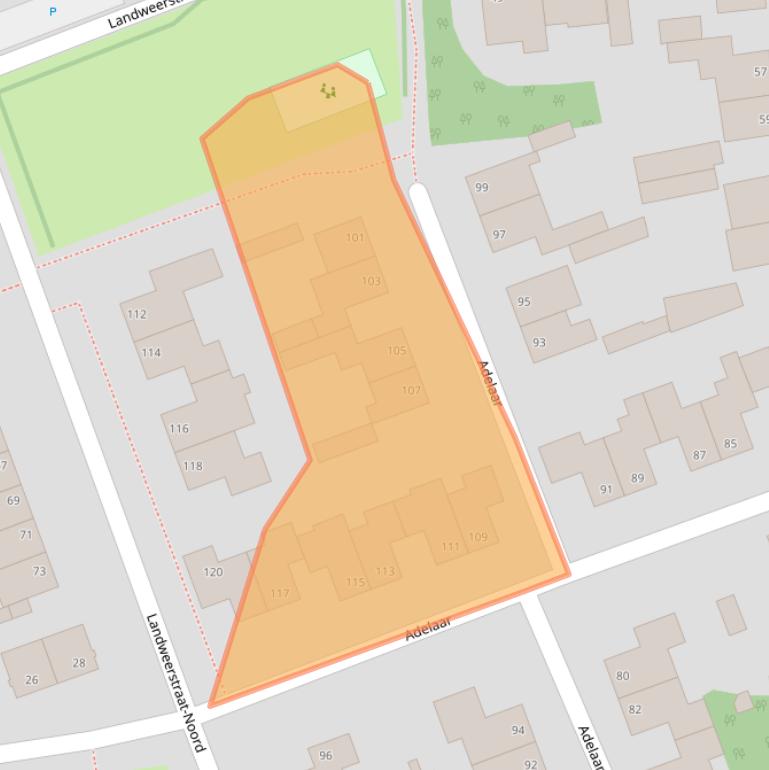 Kaart van postcodegebied 5348EJ.