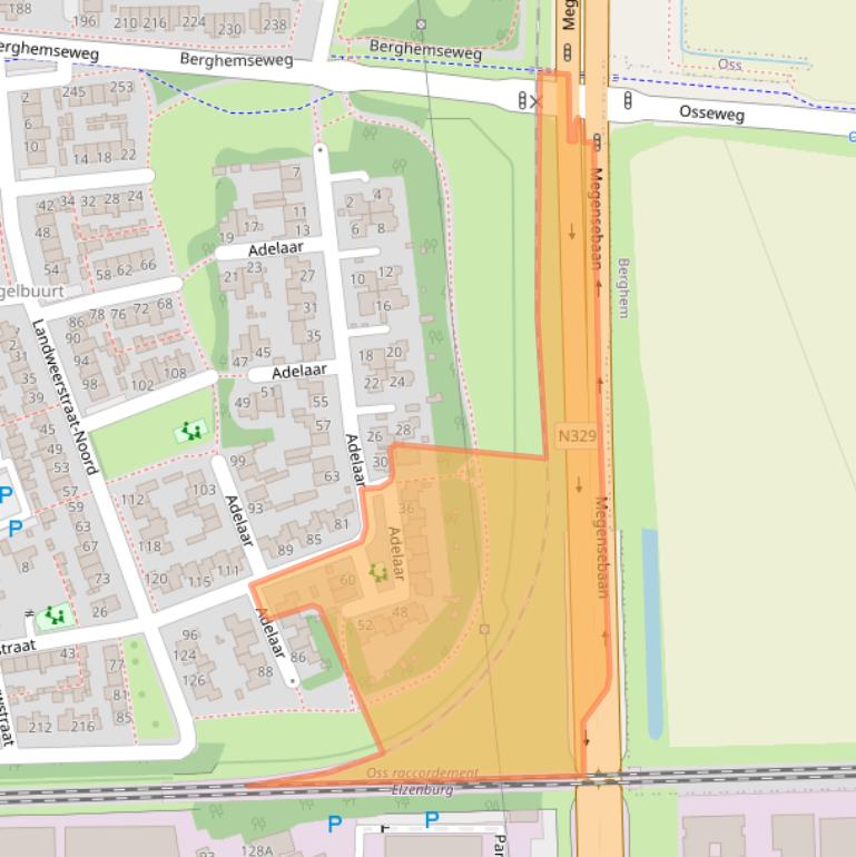Kaart van postcodegebied 5348EL.