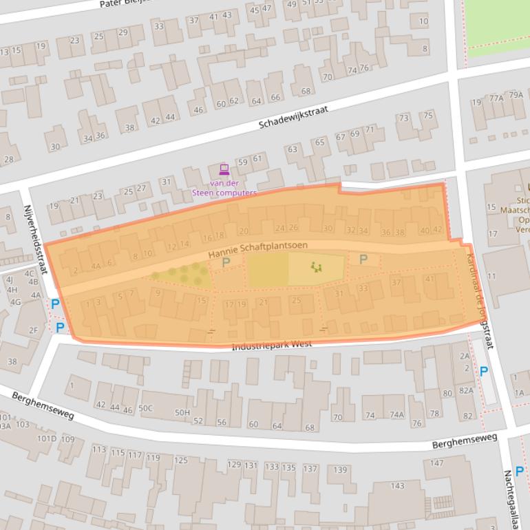 Kaart van postcodegebied 5348GC.