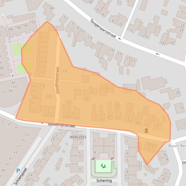 Kaart van postcodegebied 5348JH.