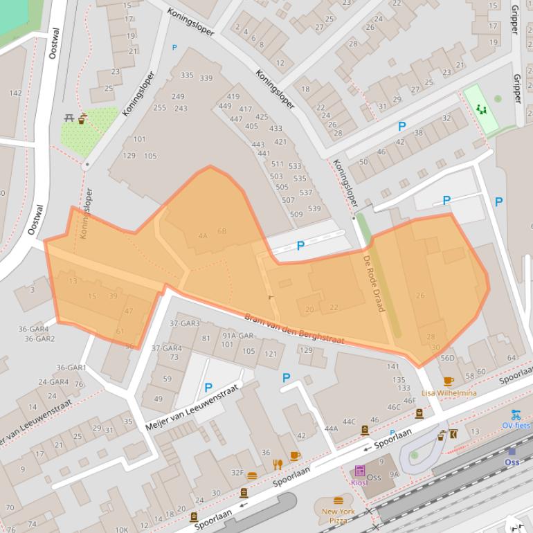 Kaart van postcodegebied 5348JT.