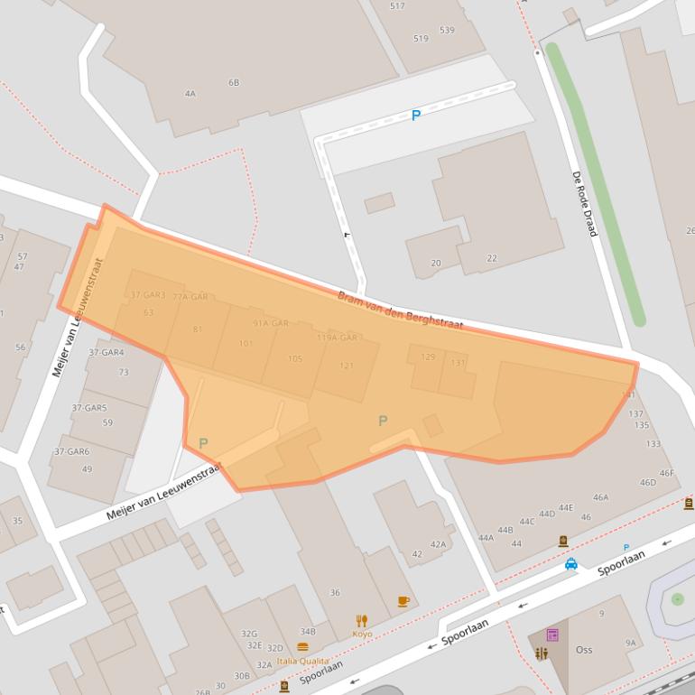 Kaart van postcodegebied 5348JZ.