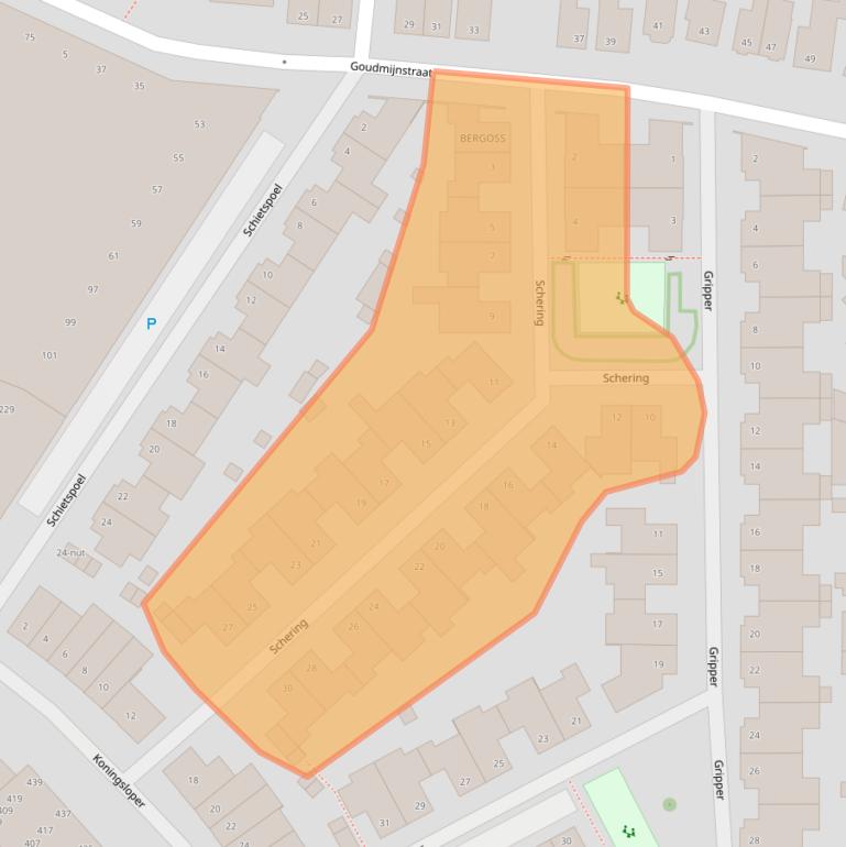 Kaart van postcodegebied 5348KX.
