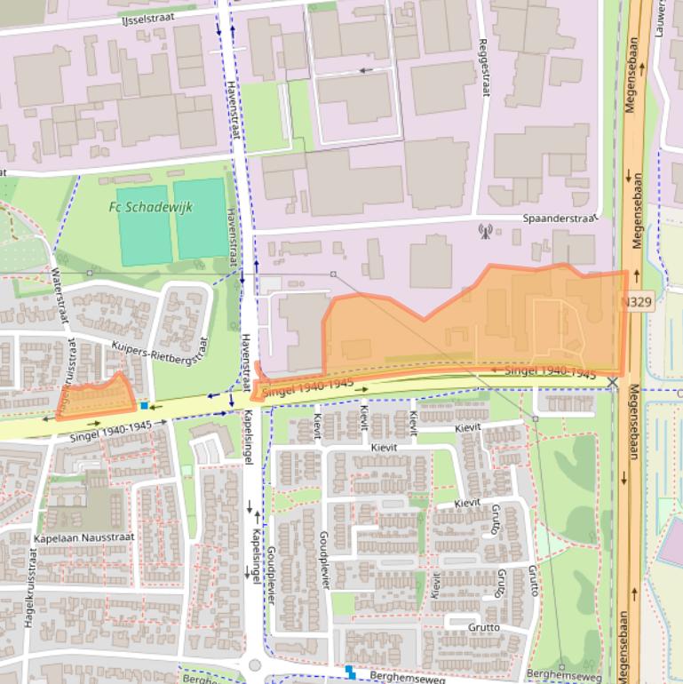 Kaart van postcodegebied 5348PV.