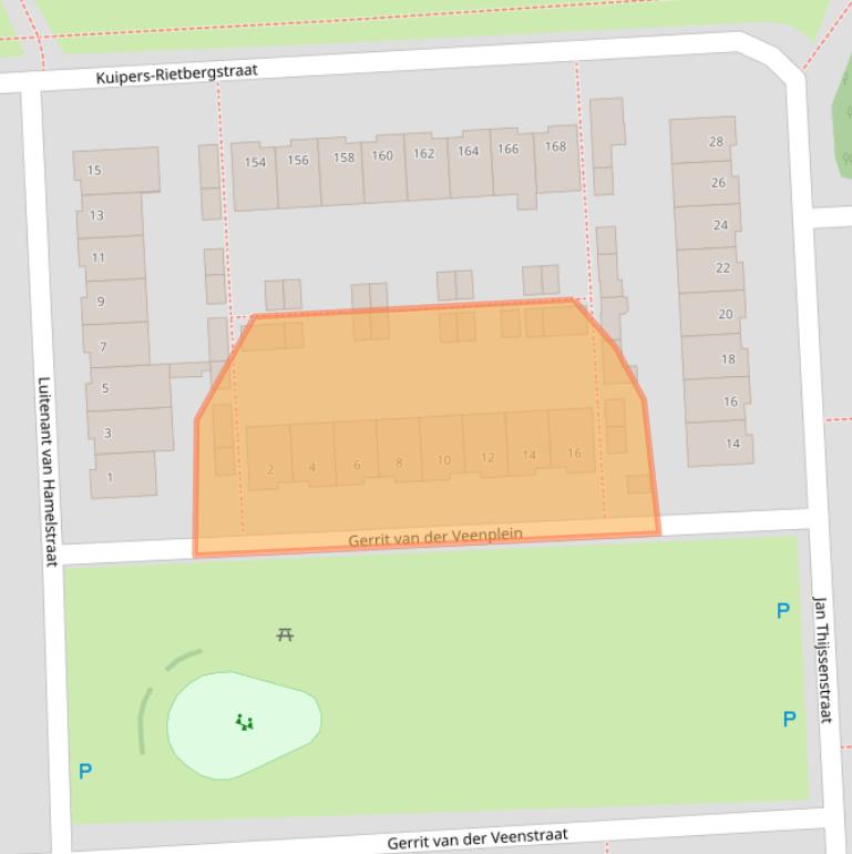 Kaart van postcodegebied 5348RG.