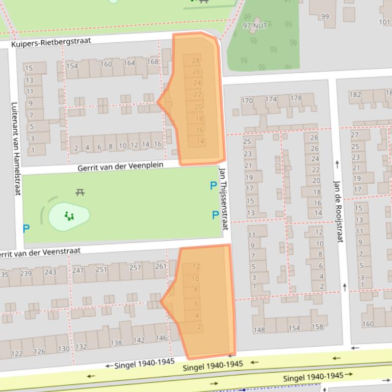 Kaart van postcodegebied 5348RN.