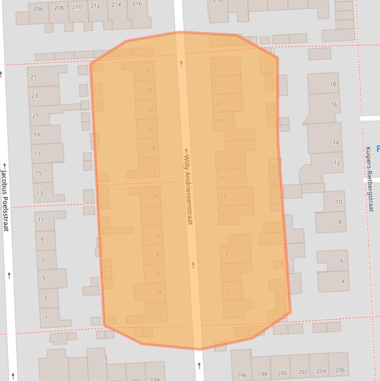 Kaart van postcodegebied 5348RX.