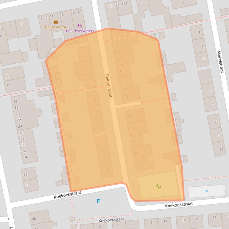 Kaart van postcodegebied 5348XB.