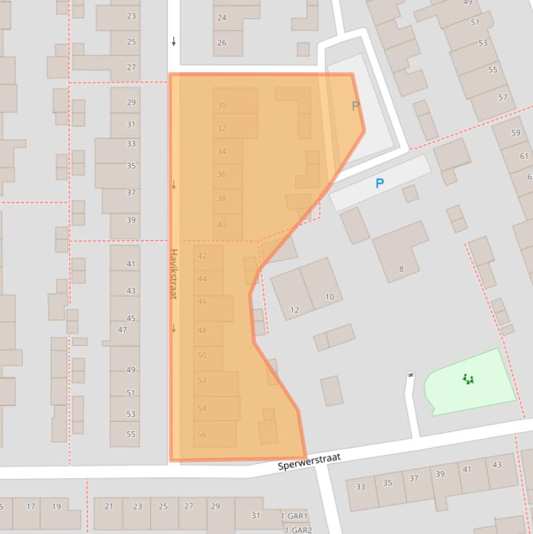 Kaart van postcodegebied 5348XZ.