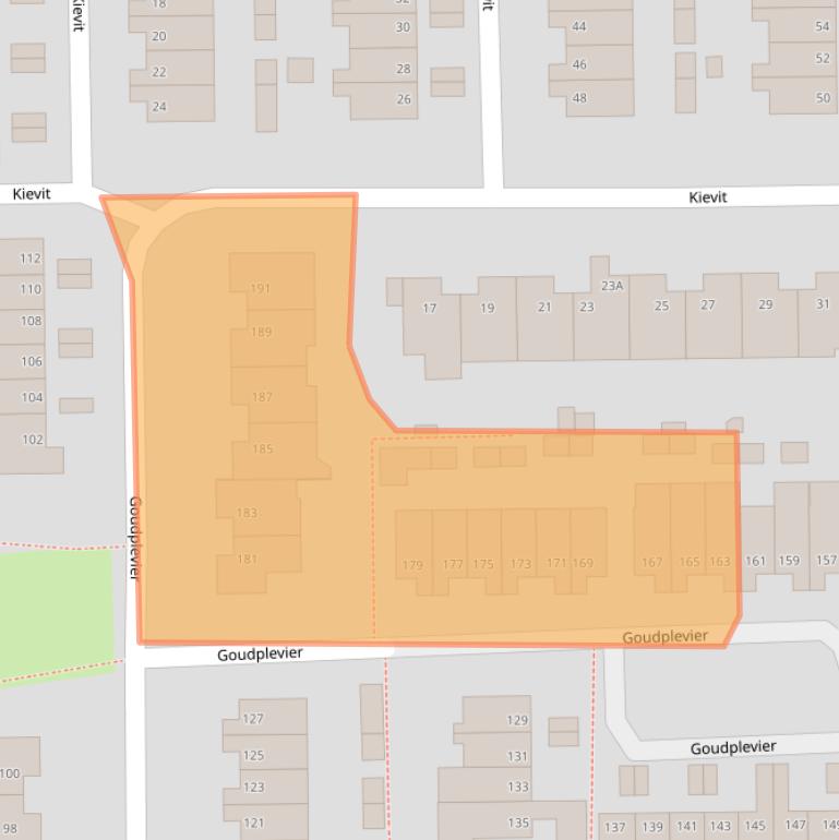 Kaart van postcodegebied 5348ZD.