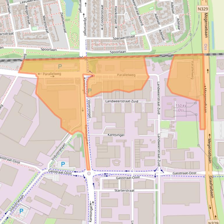 Kaart van postcodegebied 5349AD.