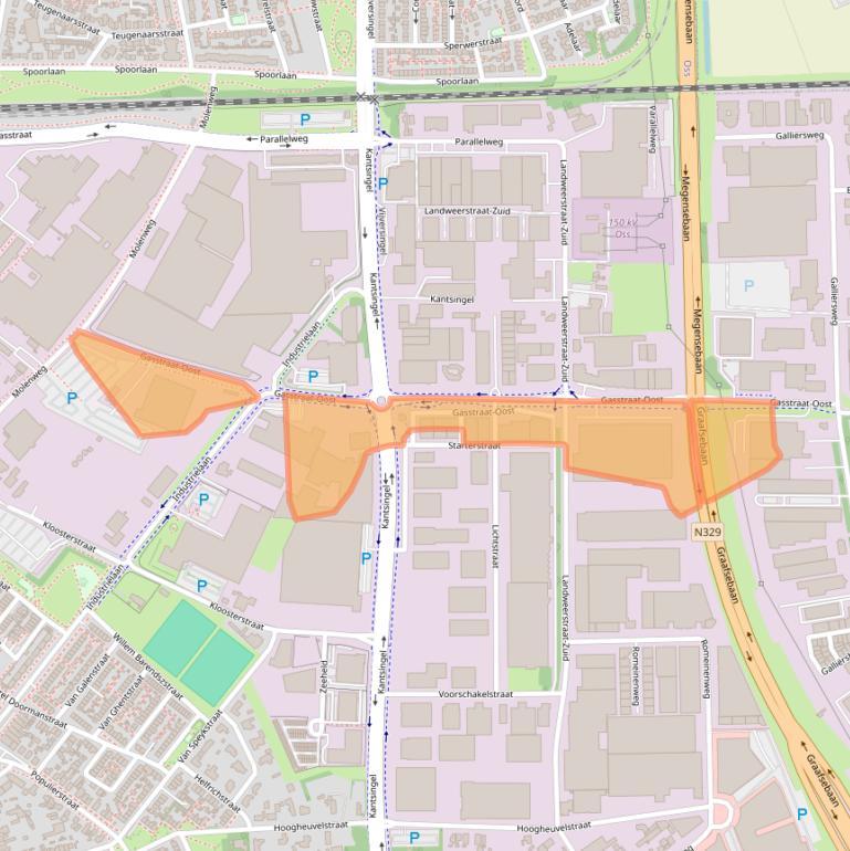 Kaart van postcodegebied 5349AH.
