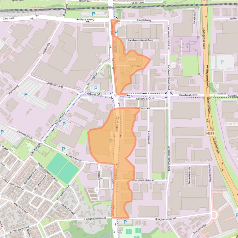 Kaart van postcodegebied 5349AJ.