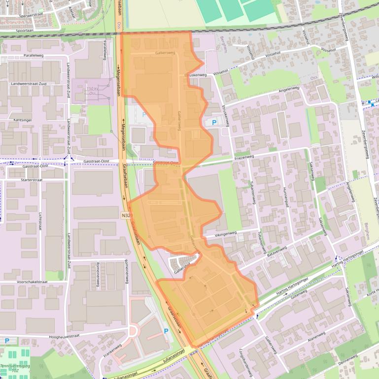 Kaart van postcodegebied 5349AT.