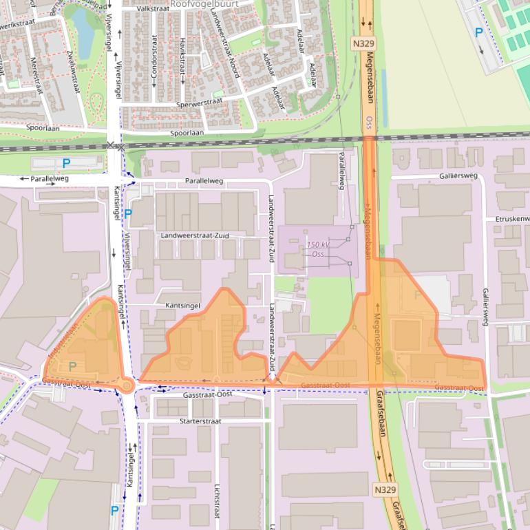 Kaart van postcodegebied 5349AV.