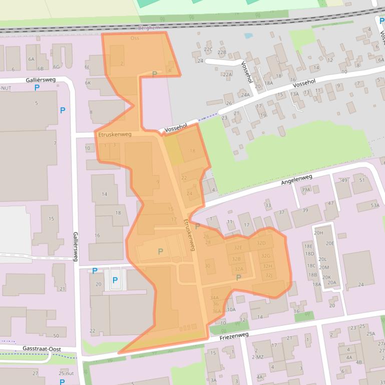 Kaart van postcodegebied 5349AZ.