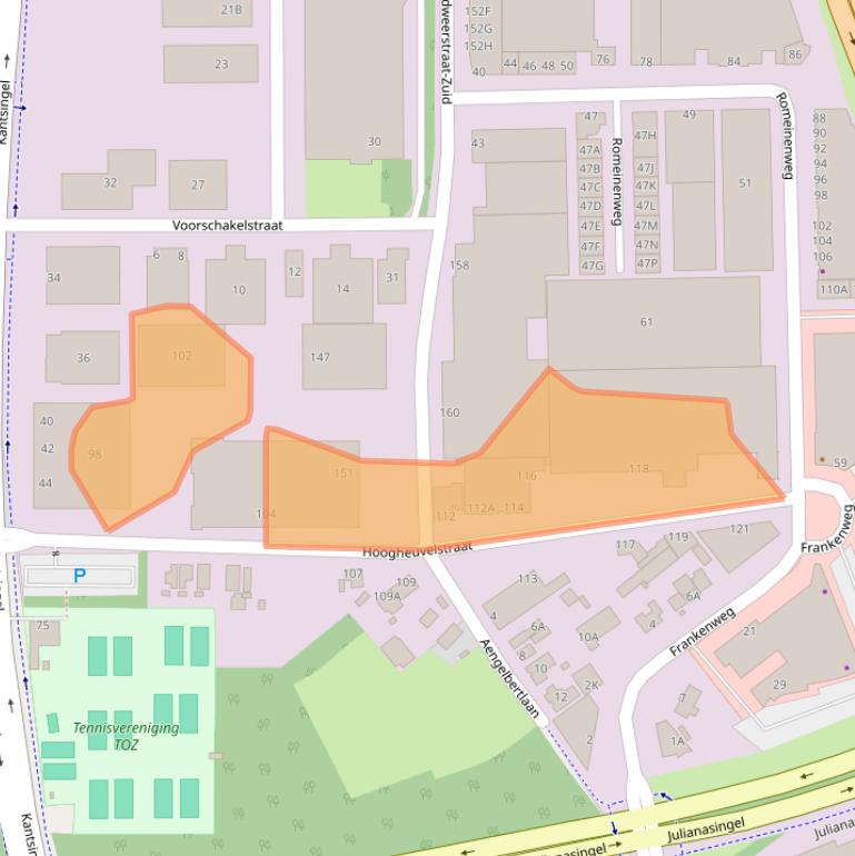 Kaart van postcodegebied 5349BA.