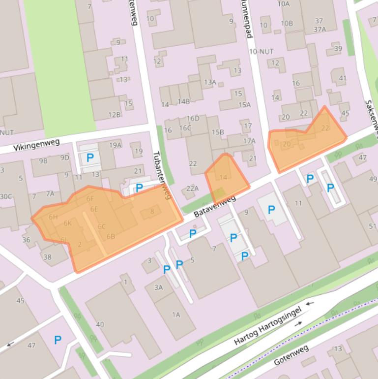 Kaart van postcodegebied 5349BB.