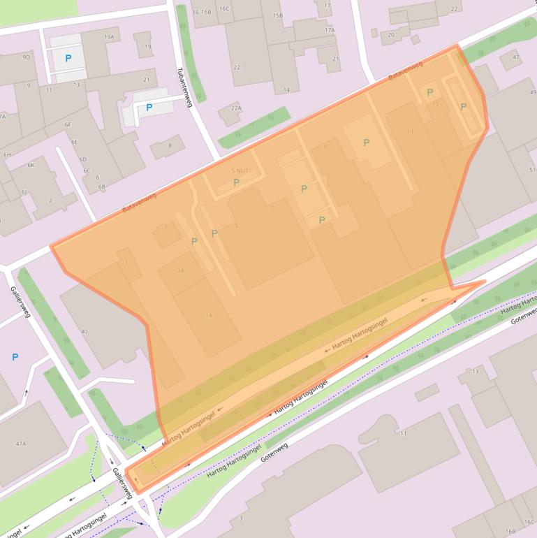 Kaart van postcodegebied 5349BC.