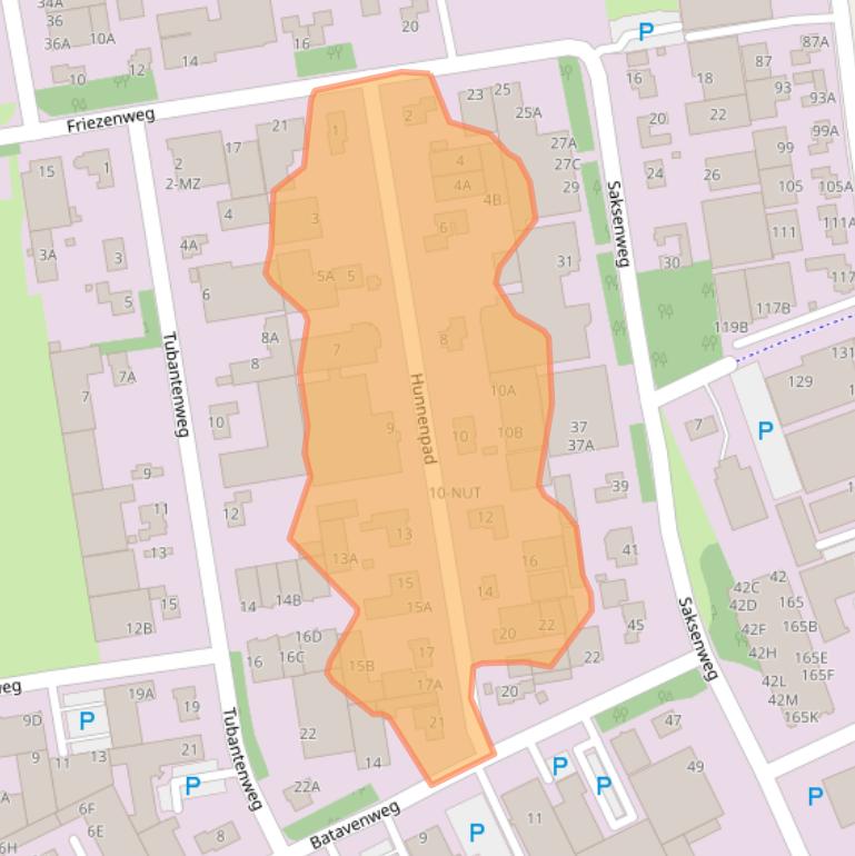 Kaart van postcodegebied 5349BG.