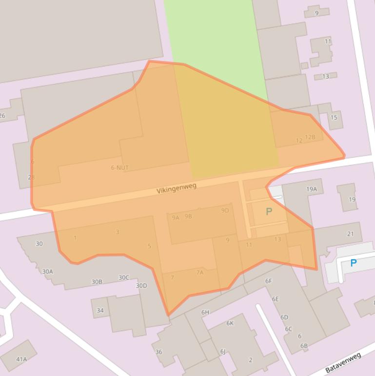 Kaart van postcodegebied 5349BT.