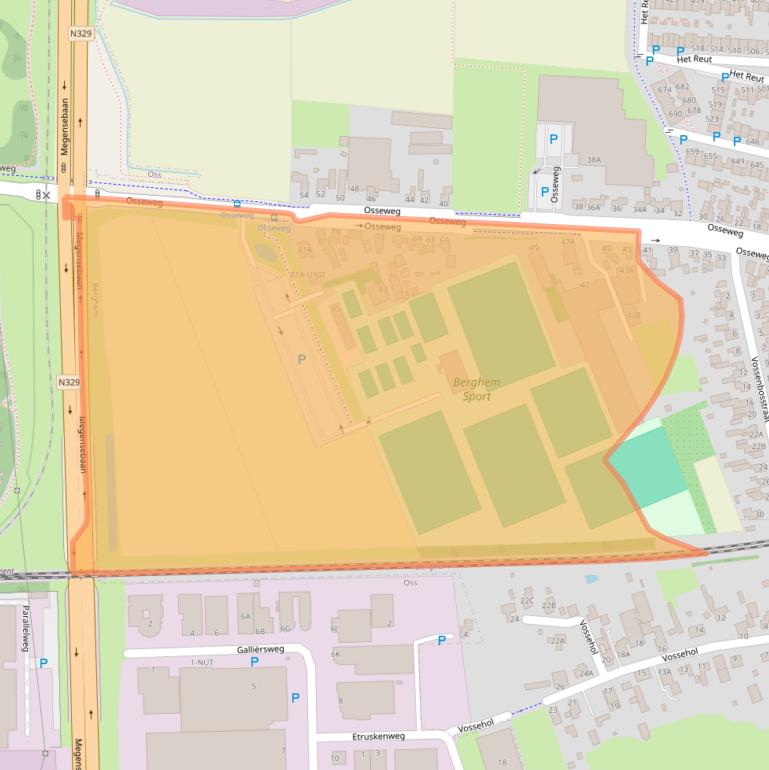 Kaart van postcodegebied 5351AB.