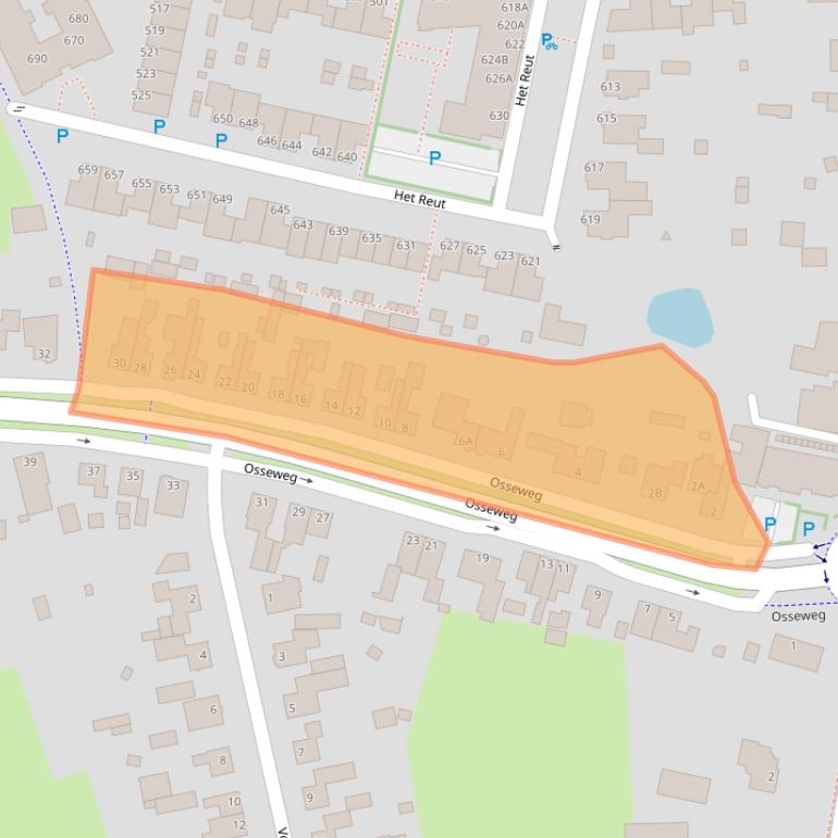 Kaart van postcodegebied 5351AD.