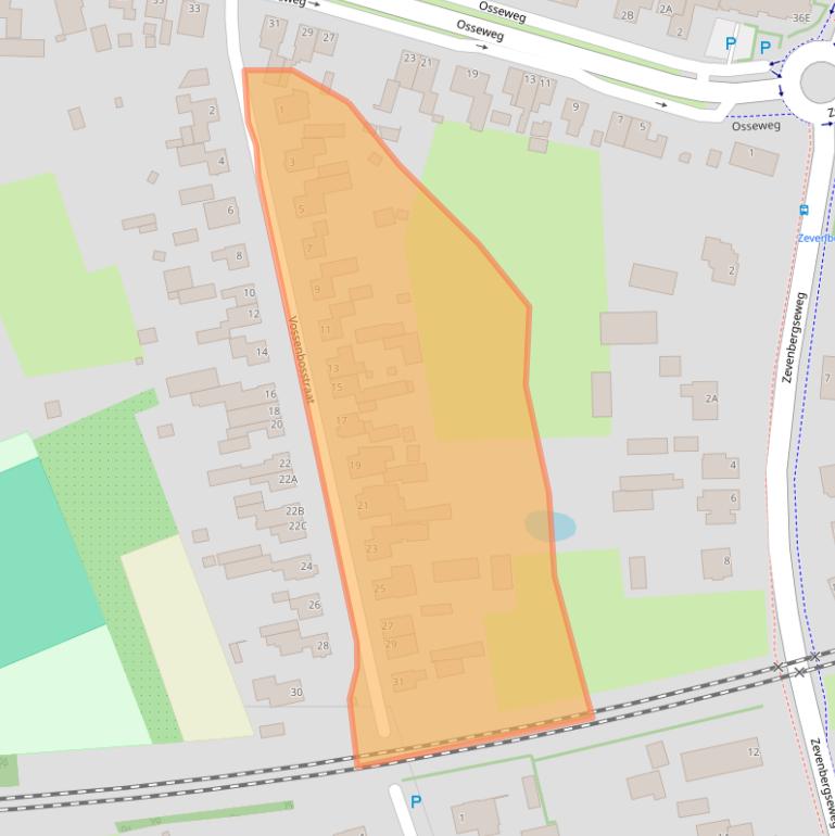Kaart van postcodegebied 5351AG.