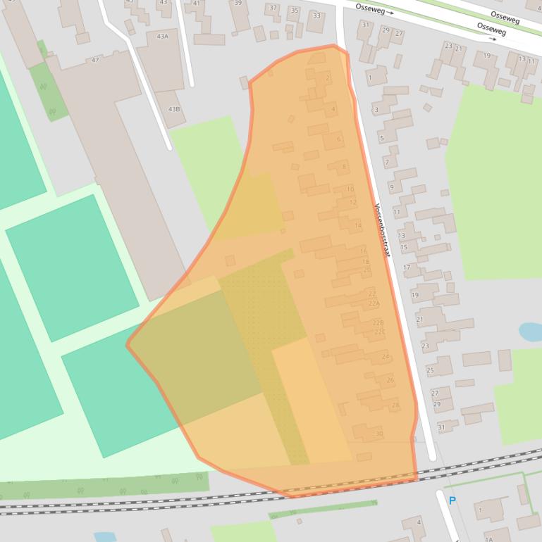 Kaart van postcodegebied 5351AJ.