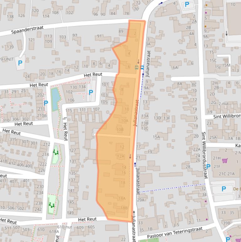 Kaart van postcodegebied 5351AM.