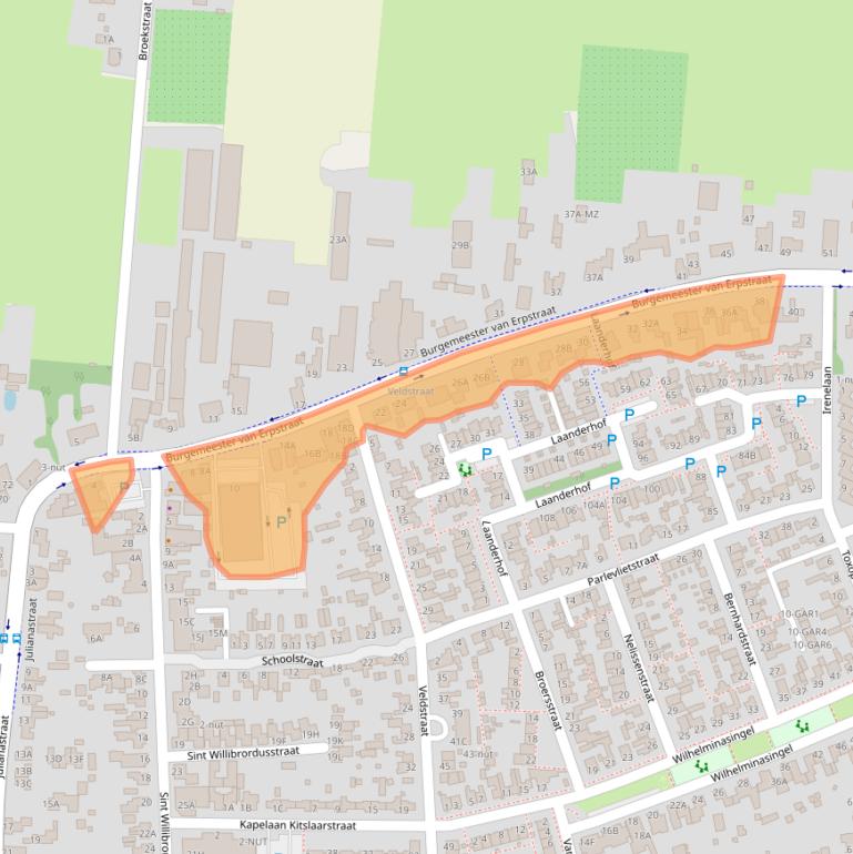 Kaart van postcodegebied 5351AW.