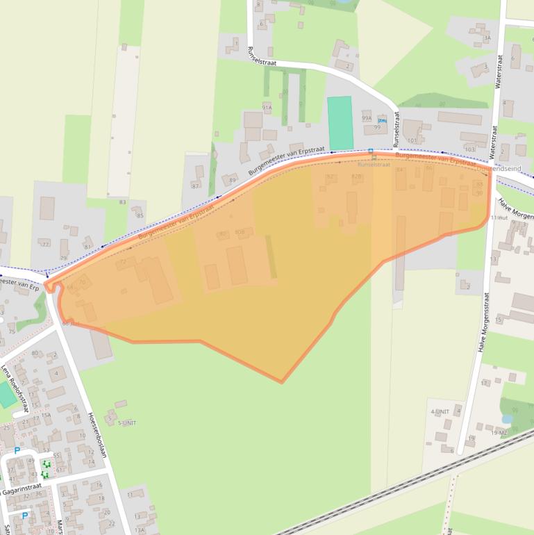 Kaart van postcodegebied 5351AZ.