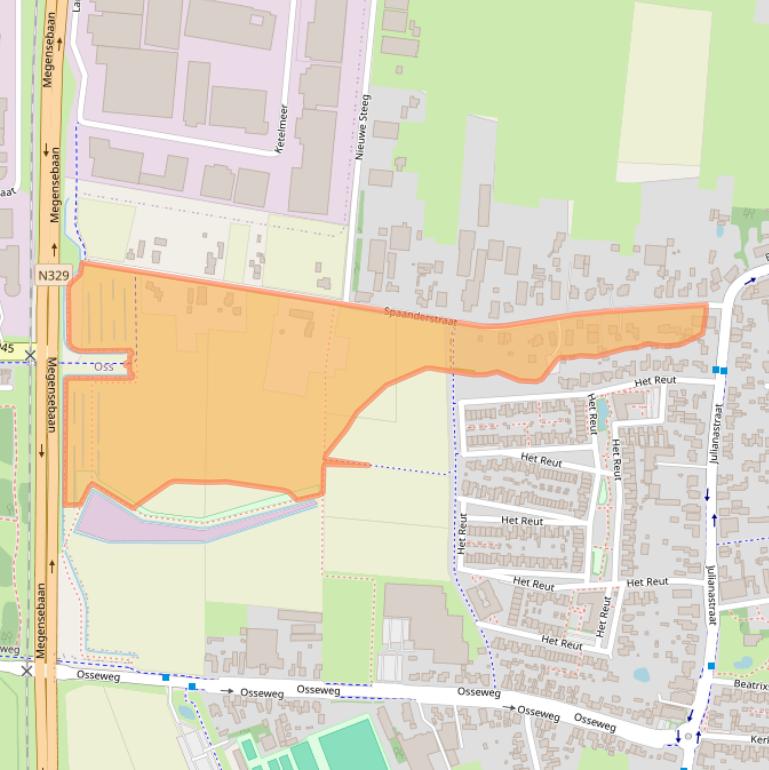 Kaart van postcodegebied 5351BA.