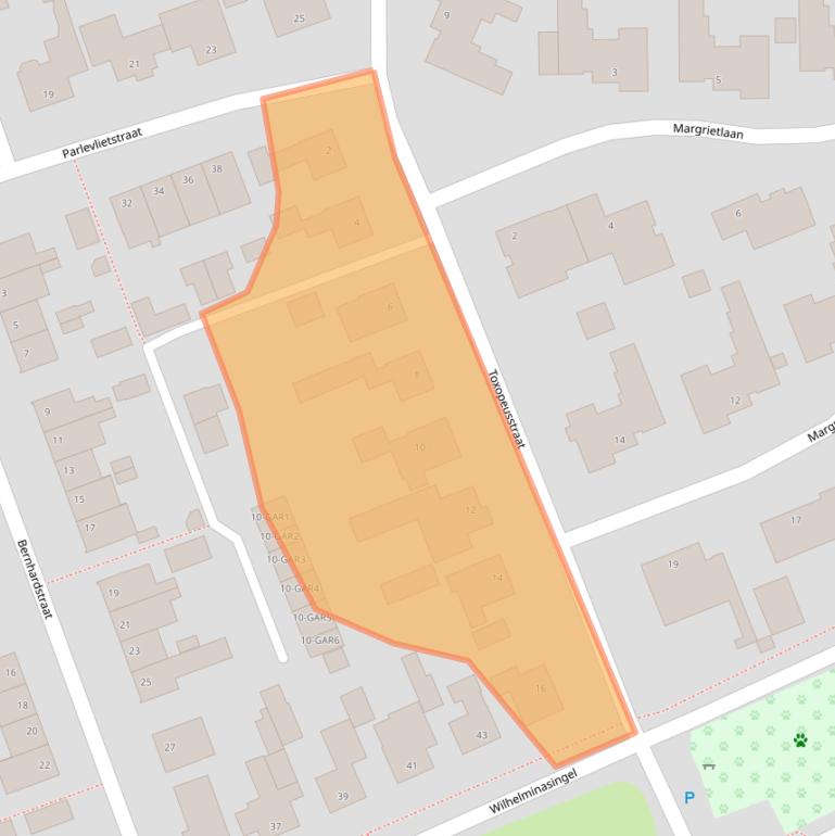 Kaart van postcodegebied 5351BV.